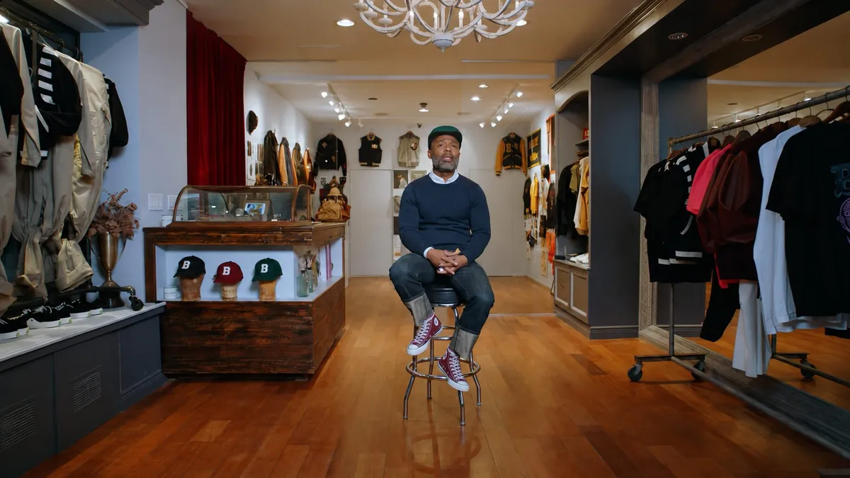 A founder on camera in his store during an Alaska Airlines customer story