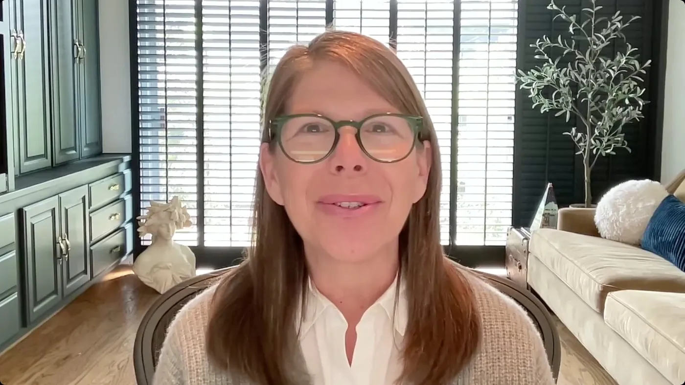 A customer recording a remote video testimonial